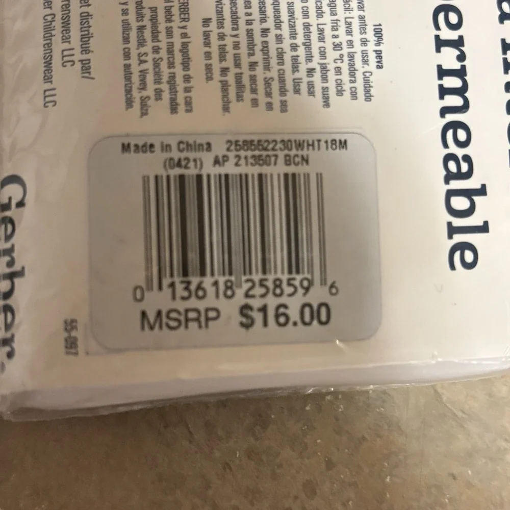 Vintage 2 Pack Gerber Sz 18M 24-28 lbs Waterproof Pants Baby Diaper Covers NEW